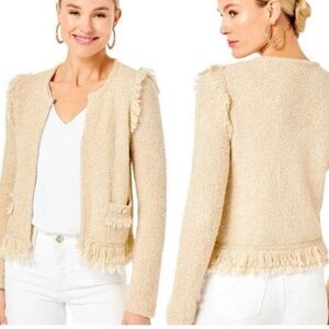 ✨Lilly Pulitzer size M sparkly gold cardigan✨
